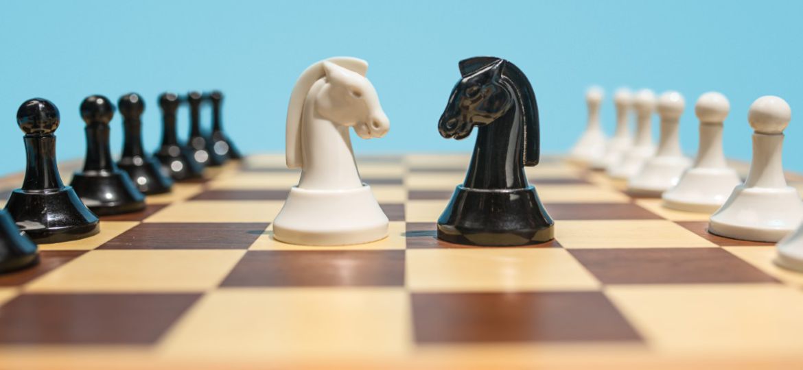 The chess board and game concept of business ideas and competition.